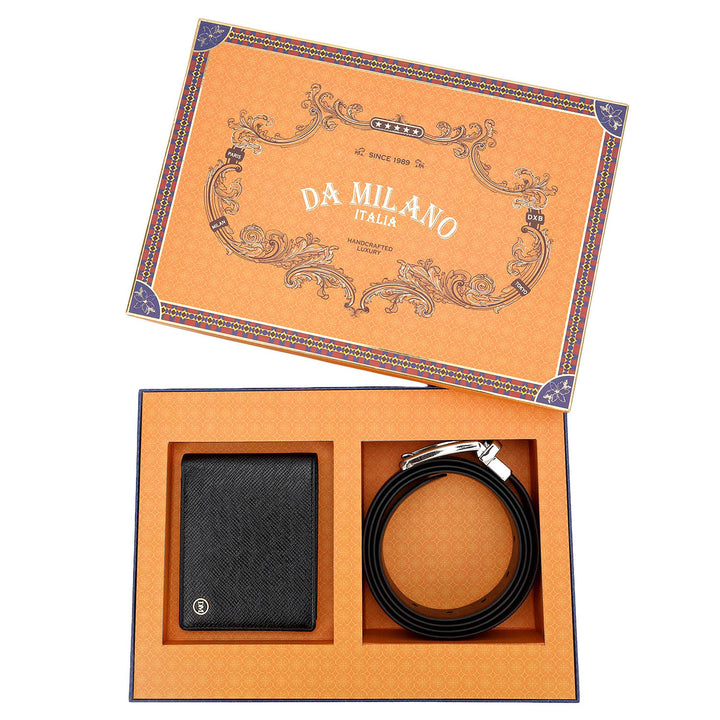 Saffiano Leather Gift Set - Black