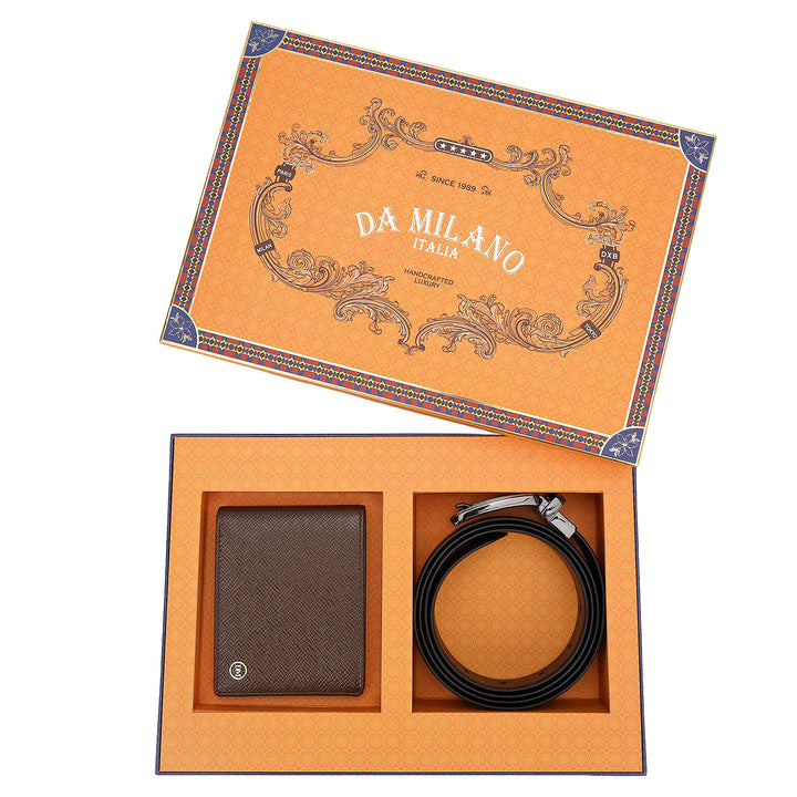 Saffiano Leather Gift Set - Walnut