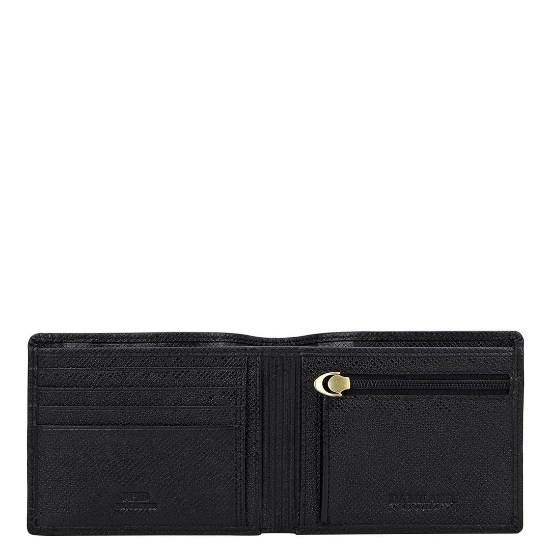 Croco-Texture Leather Men's Gift Set - Black