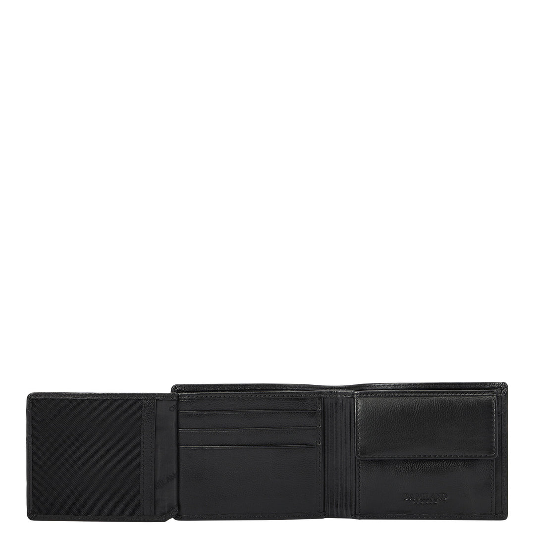 Mat-Emboss Leather Men's Gift Set - Black