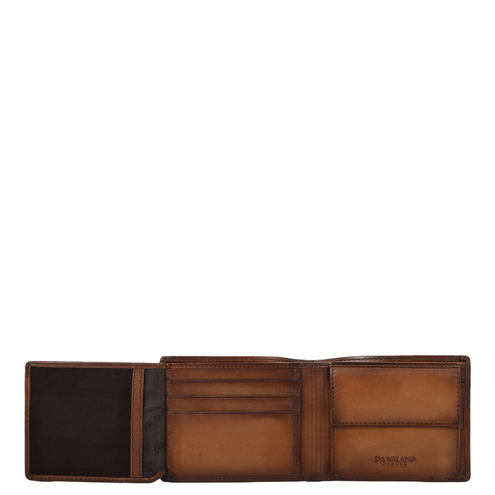 Mat-Emboss Leather Men's Gift Set - Cognac