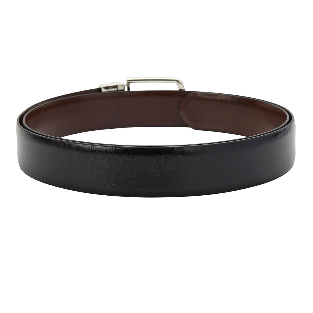 Plain Leather Men's Gift Set - Black