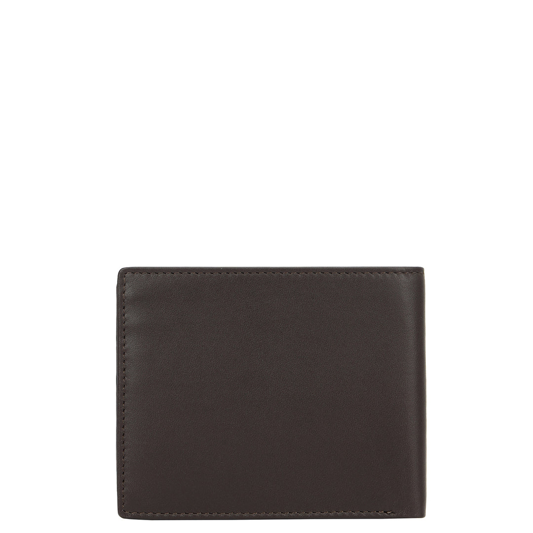 Plain Leather Men's Gift Set - Brown
