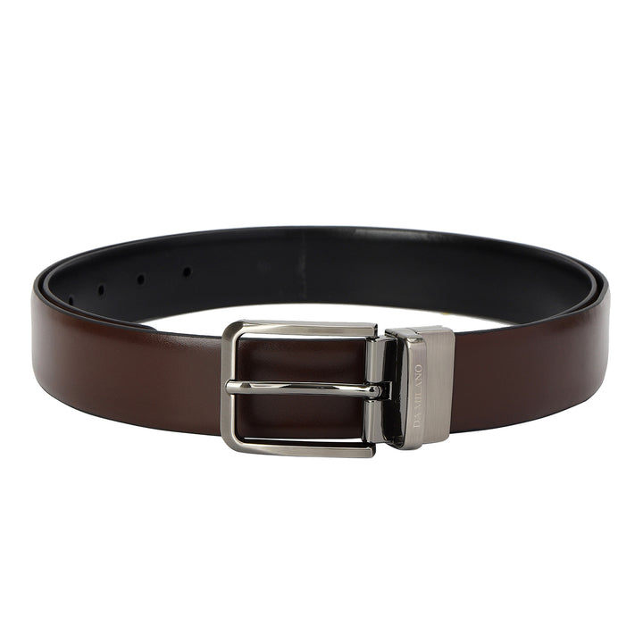 Plain Leather Men's Gift Set - Brown