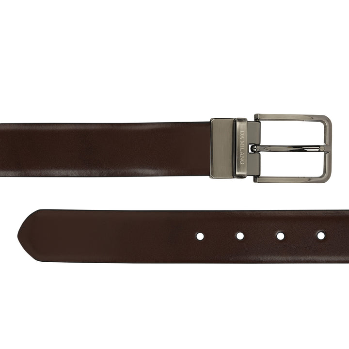 Plain Leather Men's Gift Set - Brown