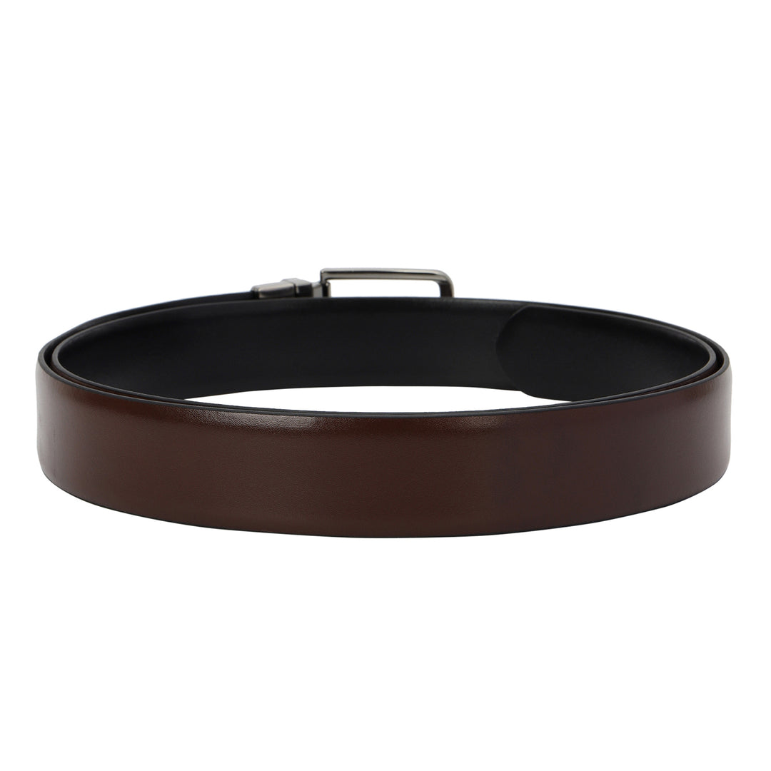 Plain Leather Men's Gift Set - Brown