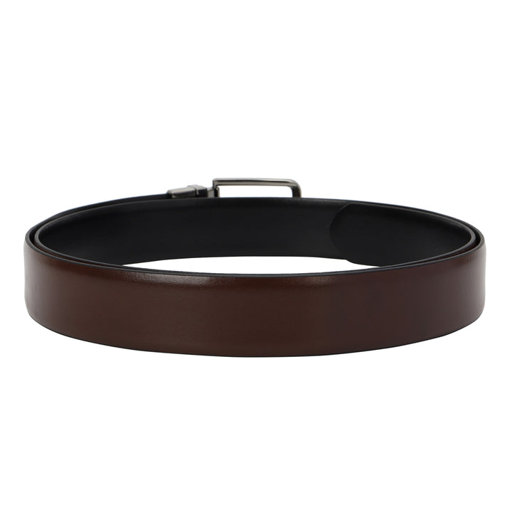 Plain Leather Men's Gift Set - Brown