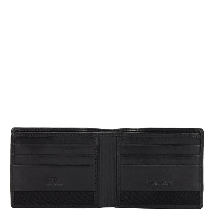 Embossed Leather Men's Gift Set - Black