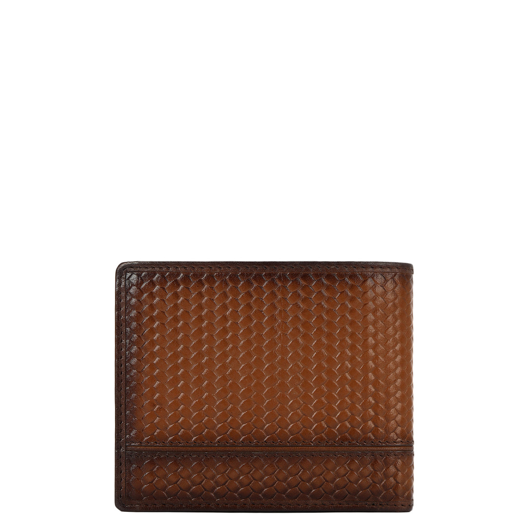 Embossed Leather Men's Gift Set - Cognac