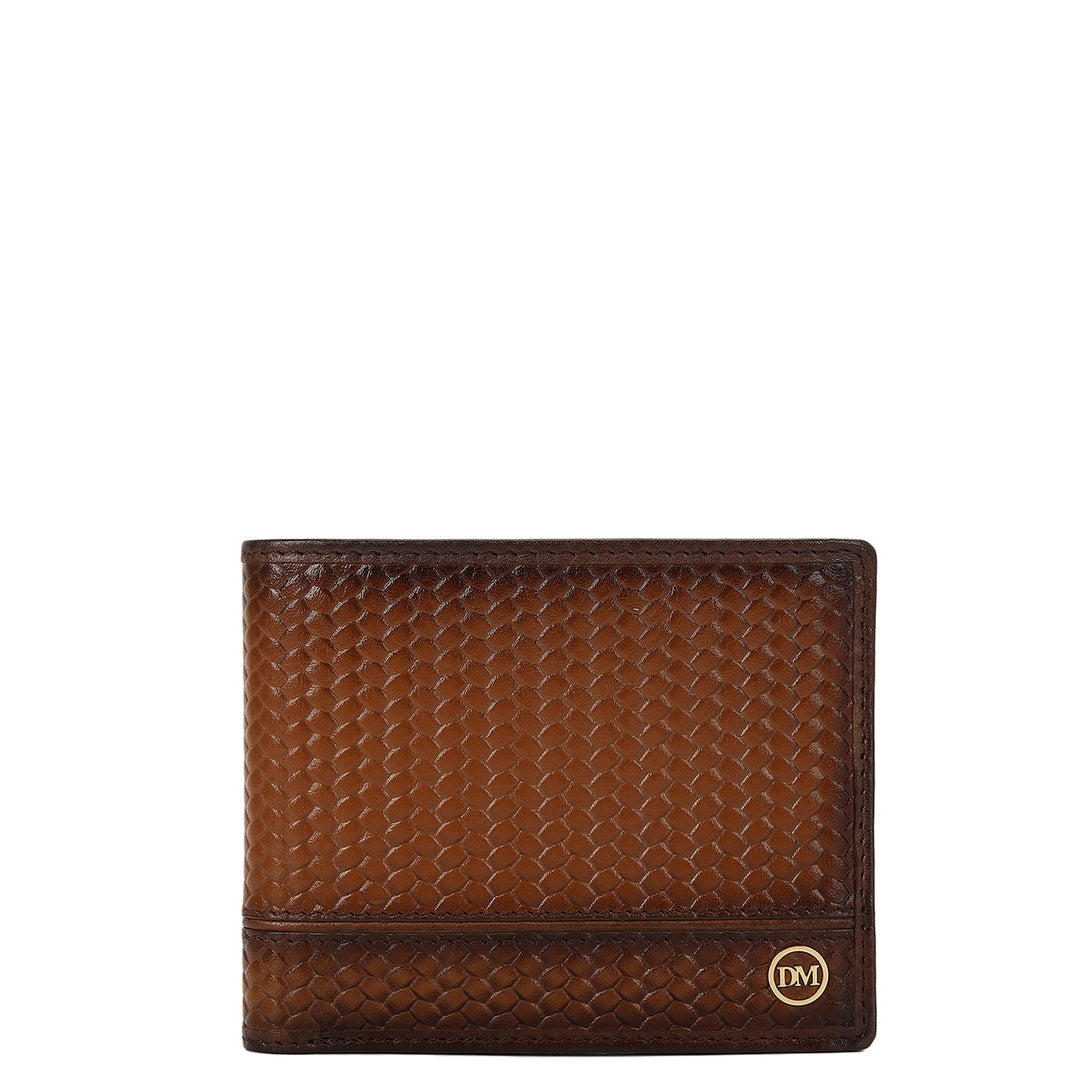 Embossed Leather Men's Gift Set - Cognac