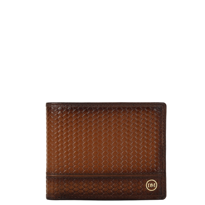 Embossed Leather Men's Gift Set - Cognac