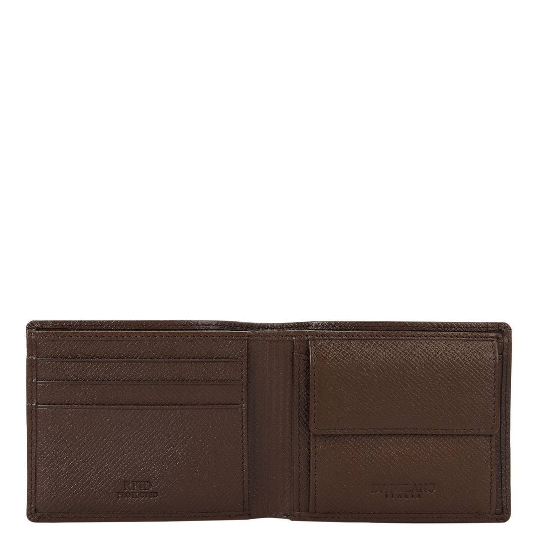 Croco- Textured Leather Men's Gift Set - Walnut