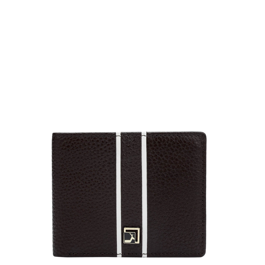 Chocolate Wax Leather Mens Wallet & Belt Gift Set