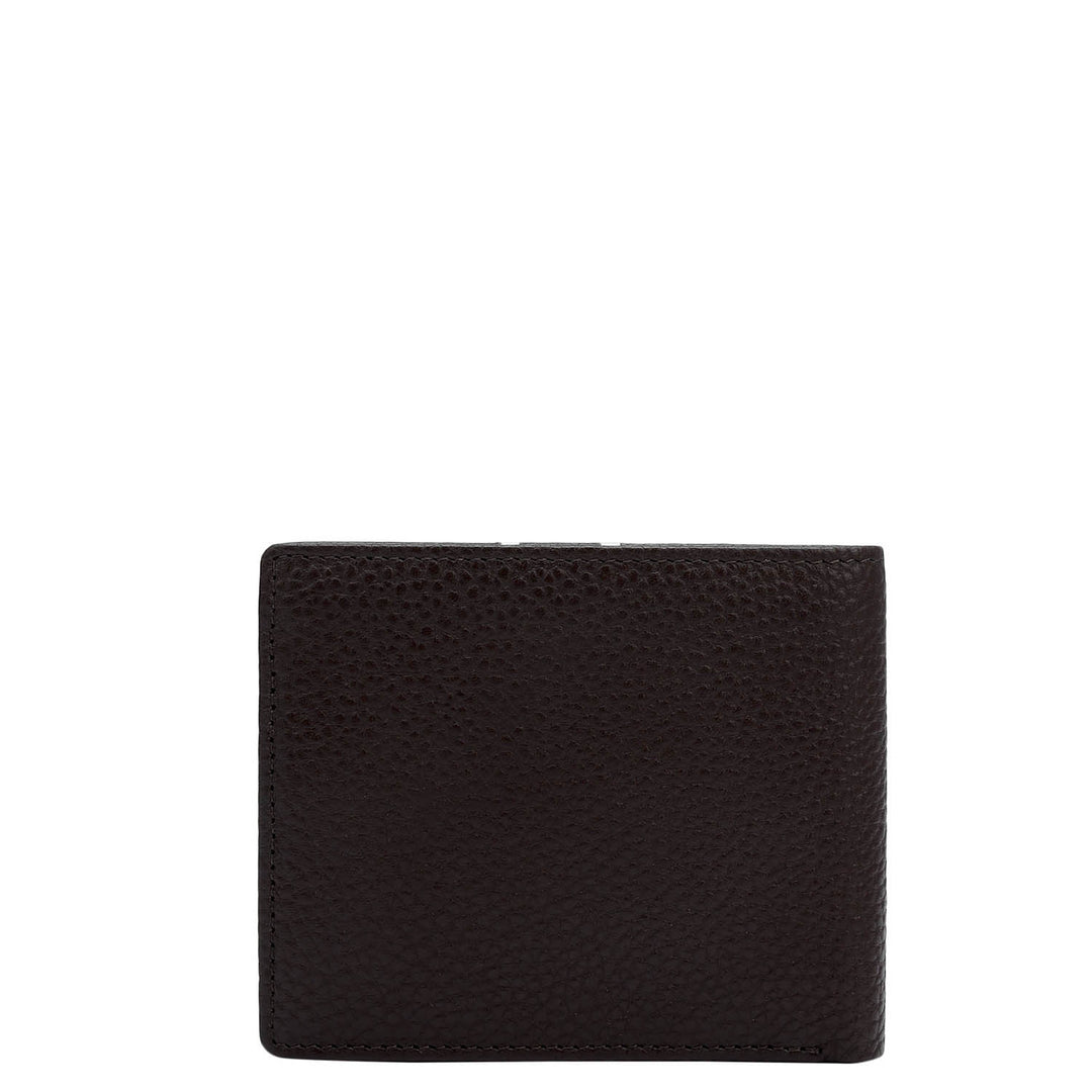 Chocolate Wax Leather Mens Wallet & Belt Gift Set