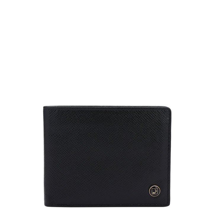Black Saffiano Franzy Leather Mens Wallet & Belt Gift Set