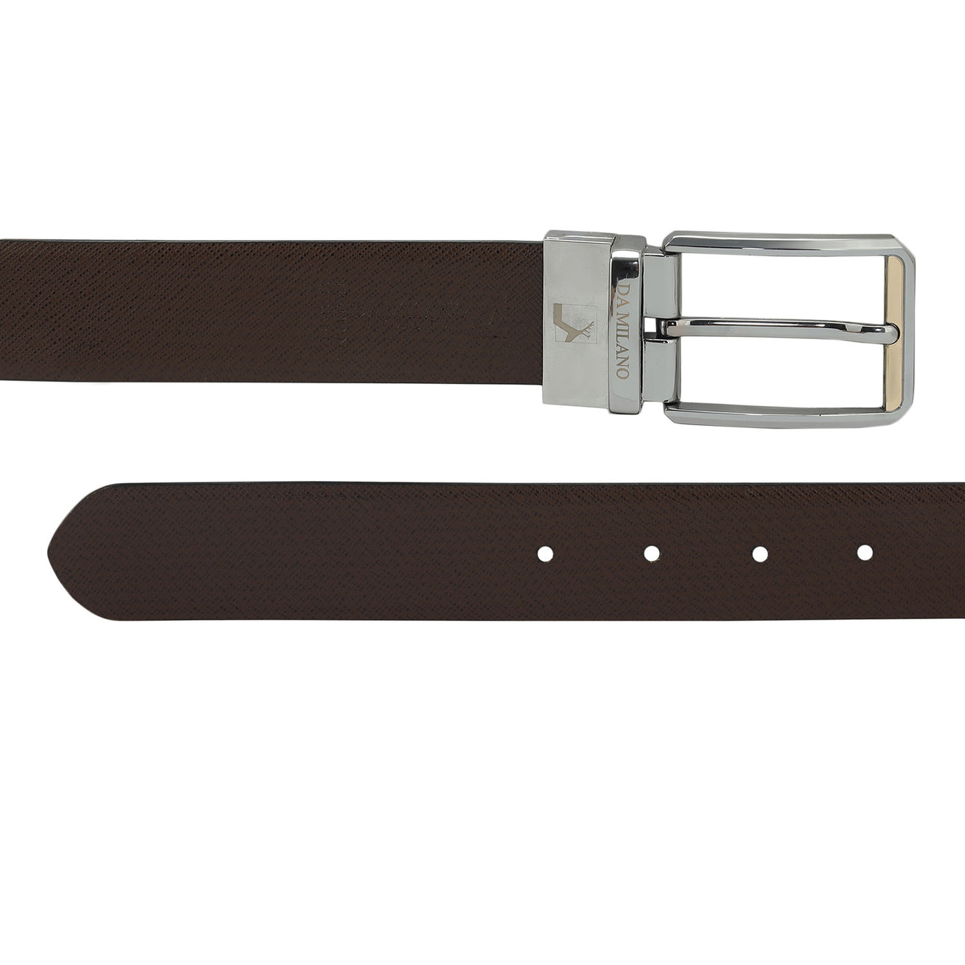 Black & Brown Saffiano Franzy Leather Mens Wallet & Belt Gift Set
