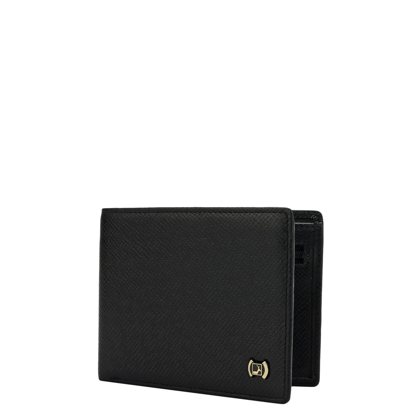 Black & Brown Saffiano Franzy Leather Mens Wallet & Belt Gift Set