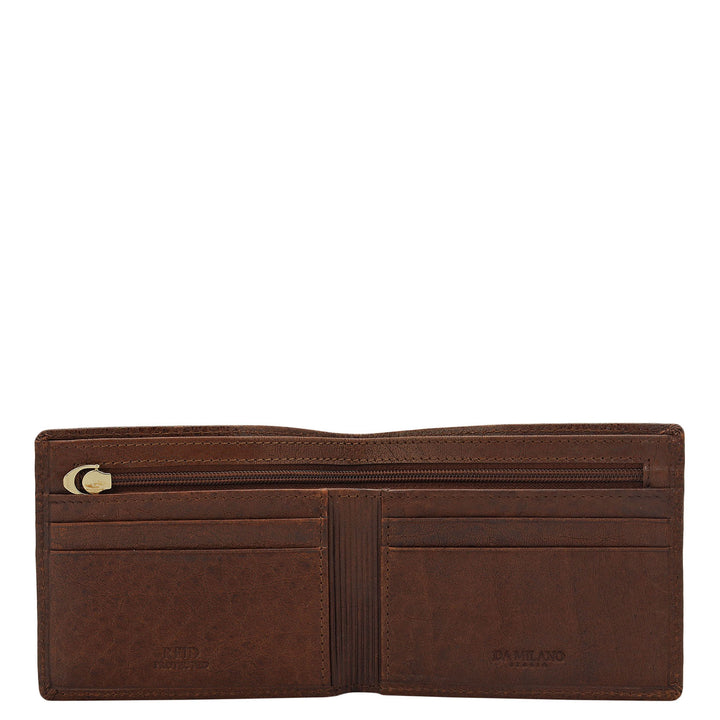 Brown & Black Elephant Pattern Leather Mens Wallet & Belt Gift Set