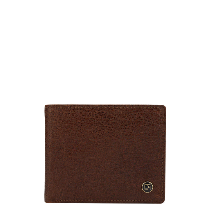 Brown & Black Elephant Pattern Leather Mens Wallet & Belt Gift Set