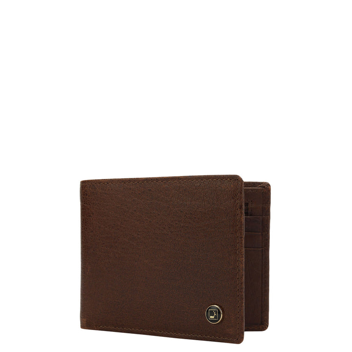 Brown & Black Elephant Pattern Leather Mens Wallet & Belt Gift Set