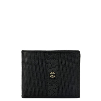 Black Fish Leather Mens Wallet & Belt Gift Set