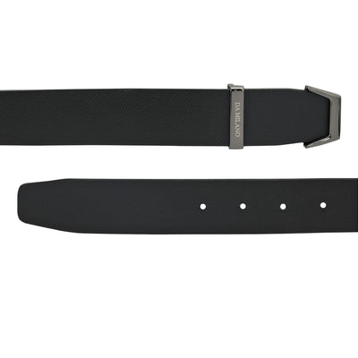 Black Fish Leather Mens Wallet & Belt Gift Set