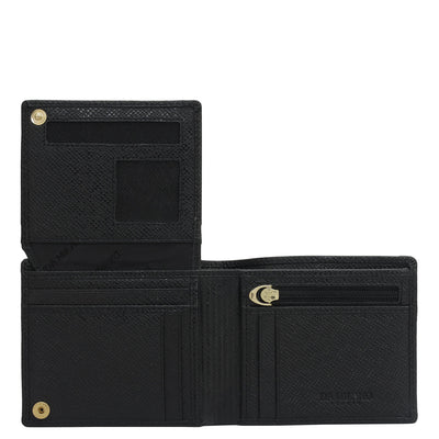 Black Brown Franzy Mat Emboss Mens Wallet & Belt Gift Set
