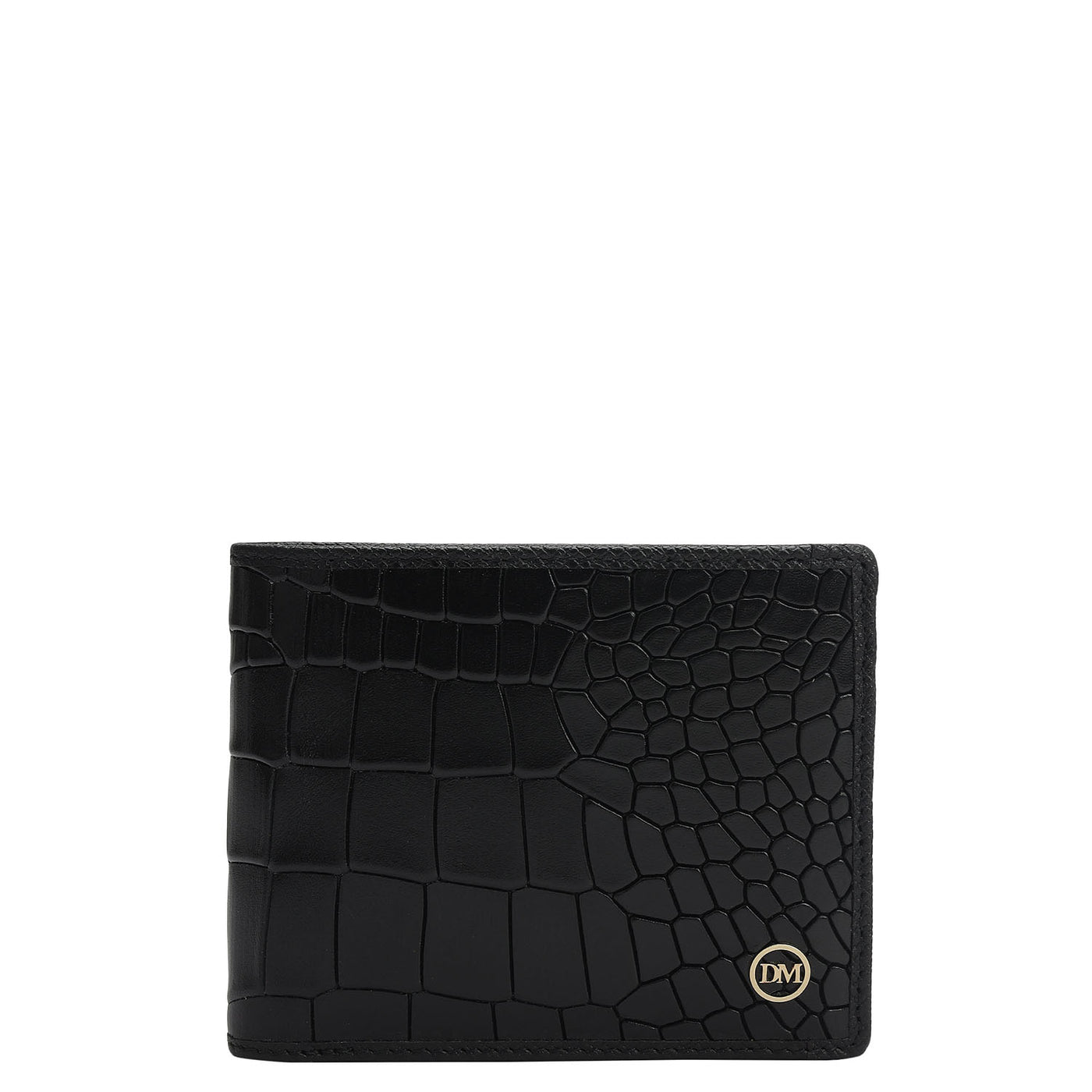 Black Croco Mens Wallet & Belt Gift Set