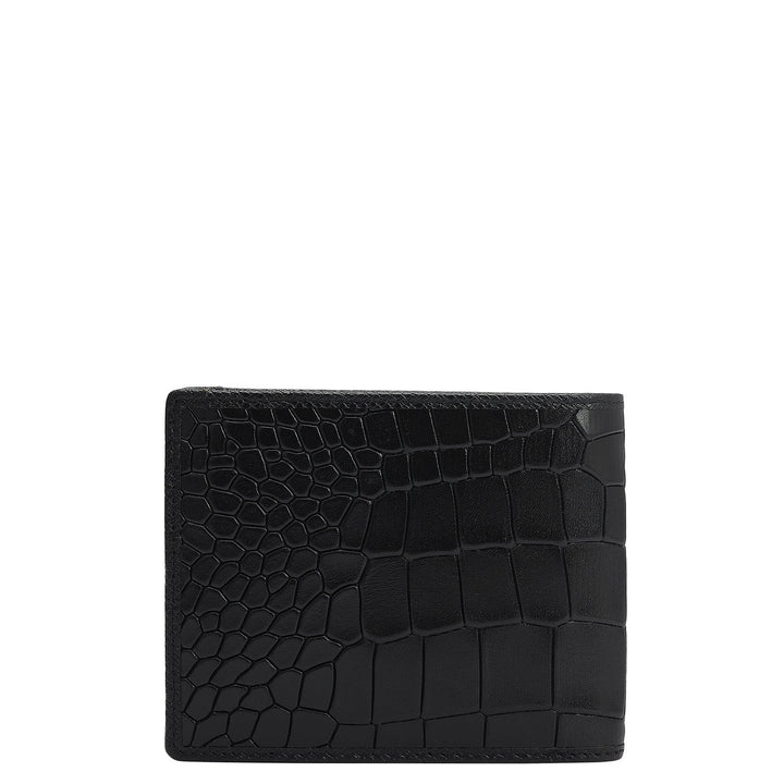 Black Croco Mens Wallet & Belt Gift Set