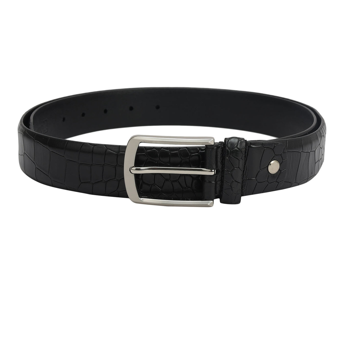 Black Croco Mens Wallet & Belt Gift Set