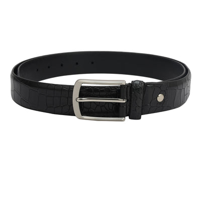 Black Croco Mens Wallet & Belt Gift Set
