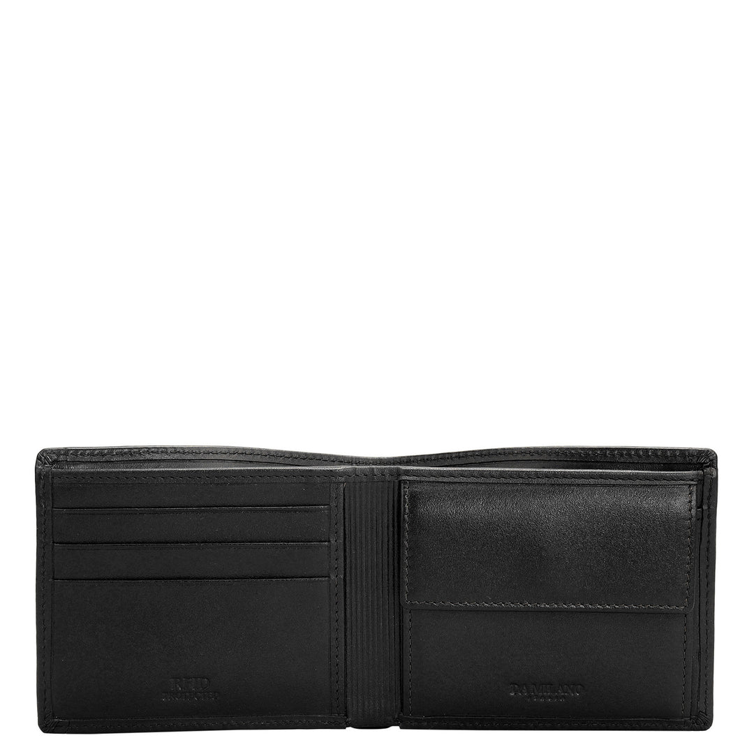 Black Plain Croco Mens Wallet & Belt Gift Set