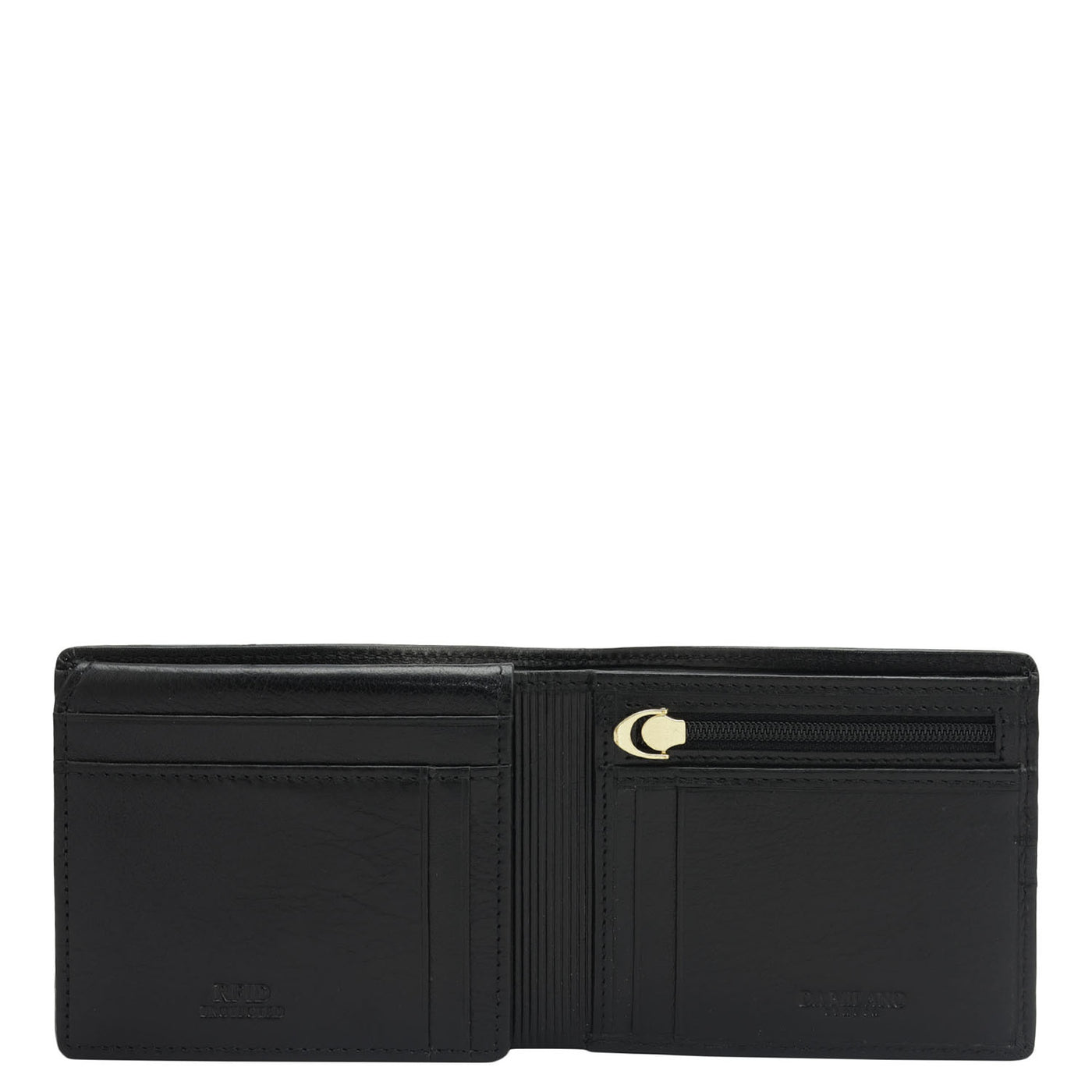 Black Brown Plain Mens Wallet & Belt Gift Set