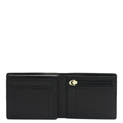 Black Brown Plain Mens Wallet & Belt Gift Set