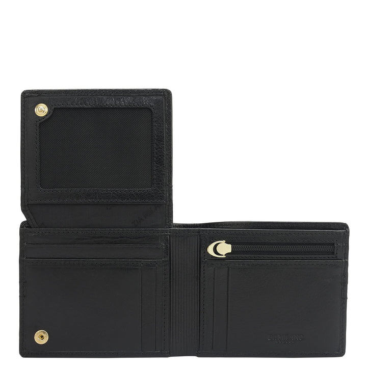 Black Brown Plain Mens Wallet & Belt Gift Set