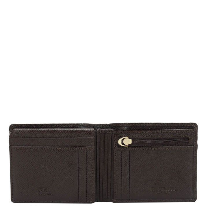 Brown Black Franzy Mat Emboss Mens Wallet & Belt Gift Set