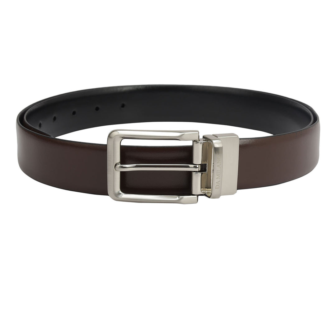 Brown Black Franzy Mat Emboss Mens Wallet & Belt Gift Set