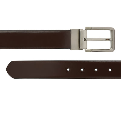 Brown Black Franzy Mat Emboss Mens Wallet & Belt Gift Set