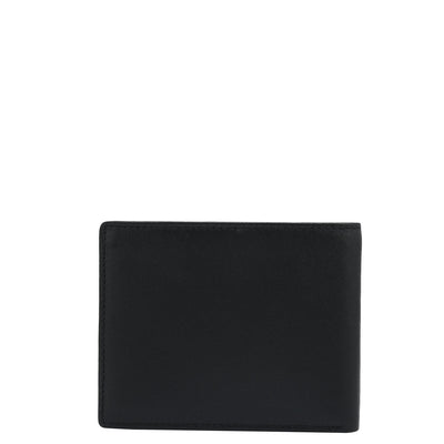 Black & Cognac Plain Leather Mens Wallet & Belt Gift Set