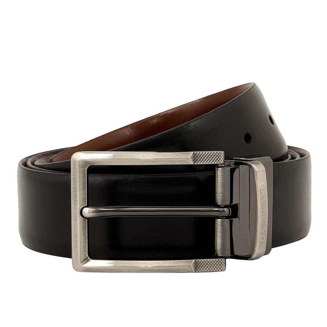 Plain Leather Men's Gift Set - Black & Cognac