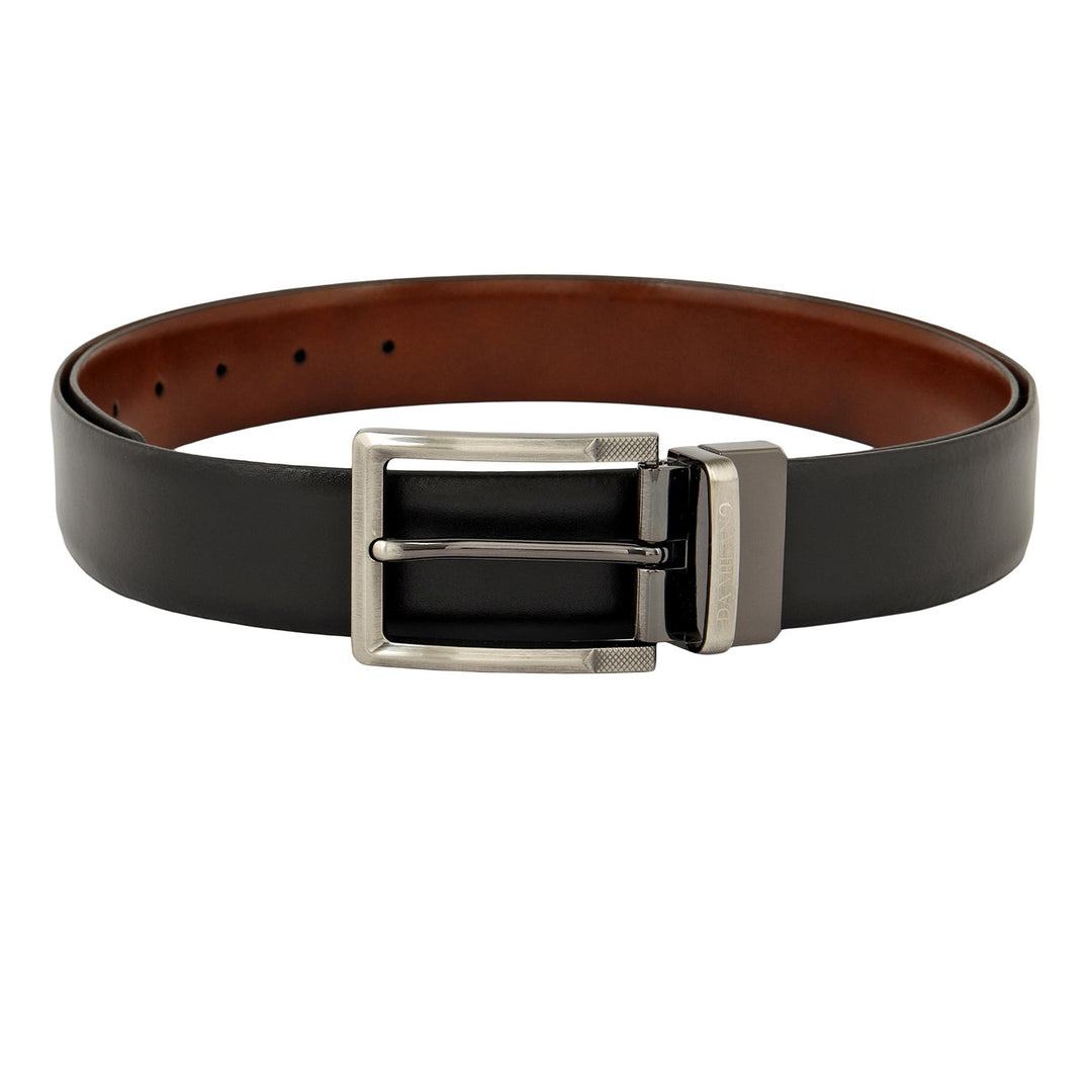 Plain Leather Men's Gift Set - Black & Cognac