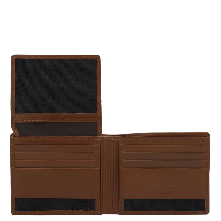 Cognac Plain Leather Mens Wallet & Belt Gift Set