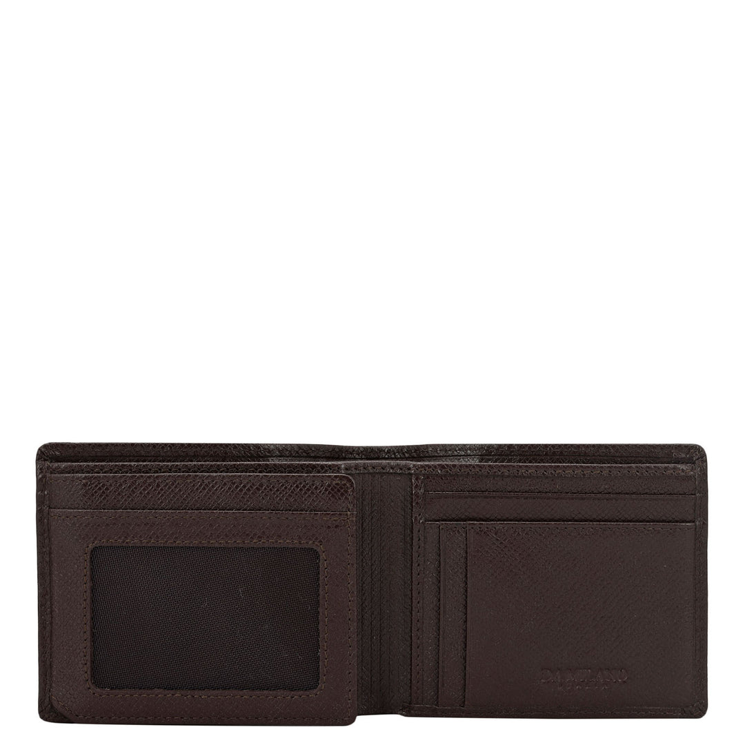 Croco Leather Mens Wallet & Belt Gift Set - Brown