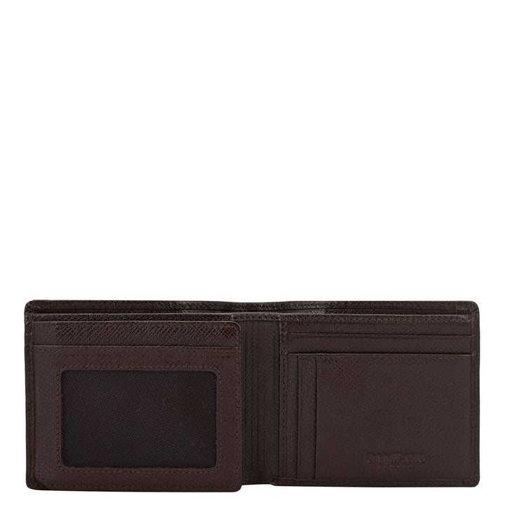 Croco Leather Mens Wallet & Belt Gift Set - Brown