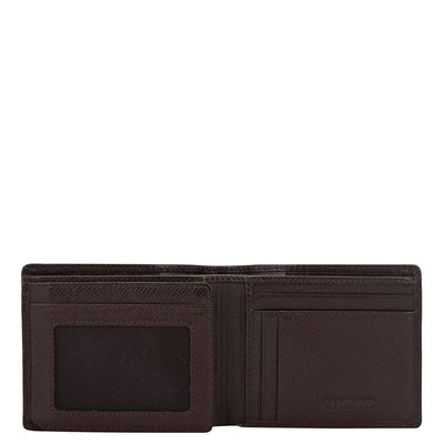 Croco Leather Mens Wallet & Belt Gift Set - Brown