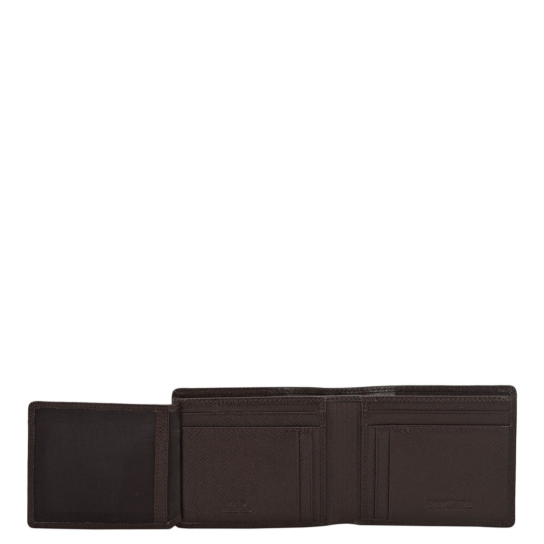 Croco Leather Mens Wallet & Belt Gift Set - Brown