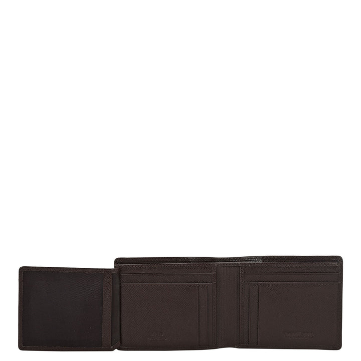 Croco Leather Mens Wallet & Belt Gift Set - Brown