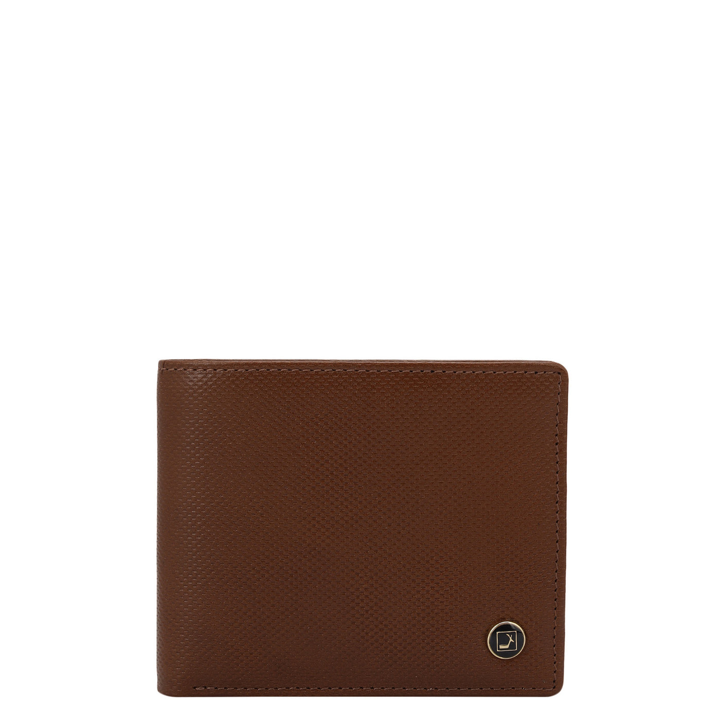 Cognac Fish Plain Leather Mens Wallet & Belt Gift Set