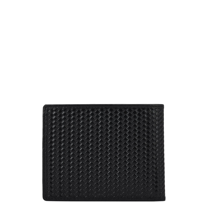 Mat Emboss Plain Leather Mens Wallet & Belt Gift Set - Black & Cognac