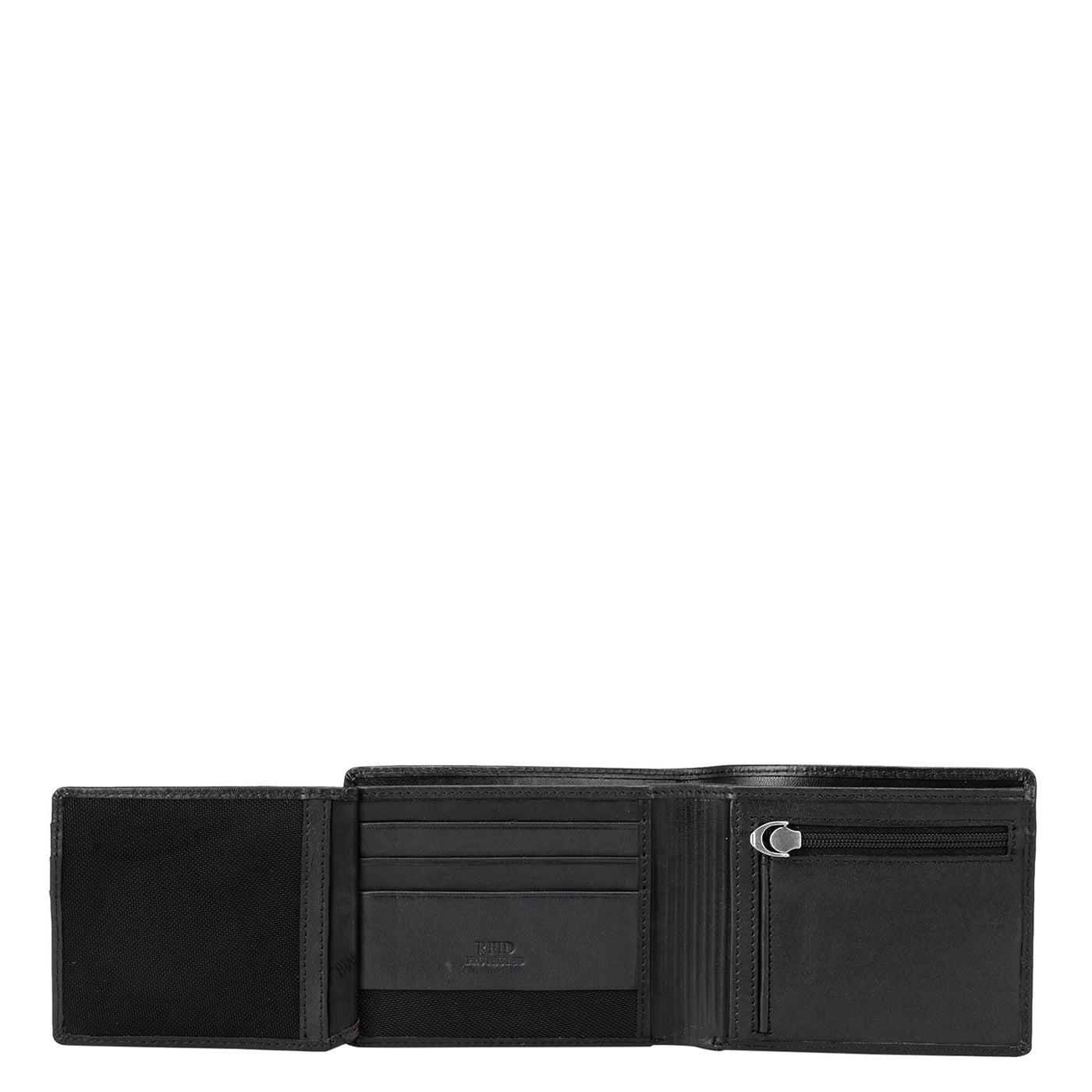 Black Mat Plain Leather Mens Wallet & Belt Gift Set